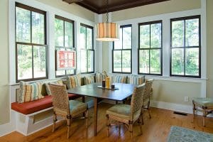 dindining room with view windows