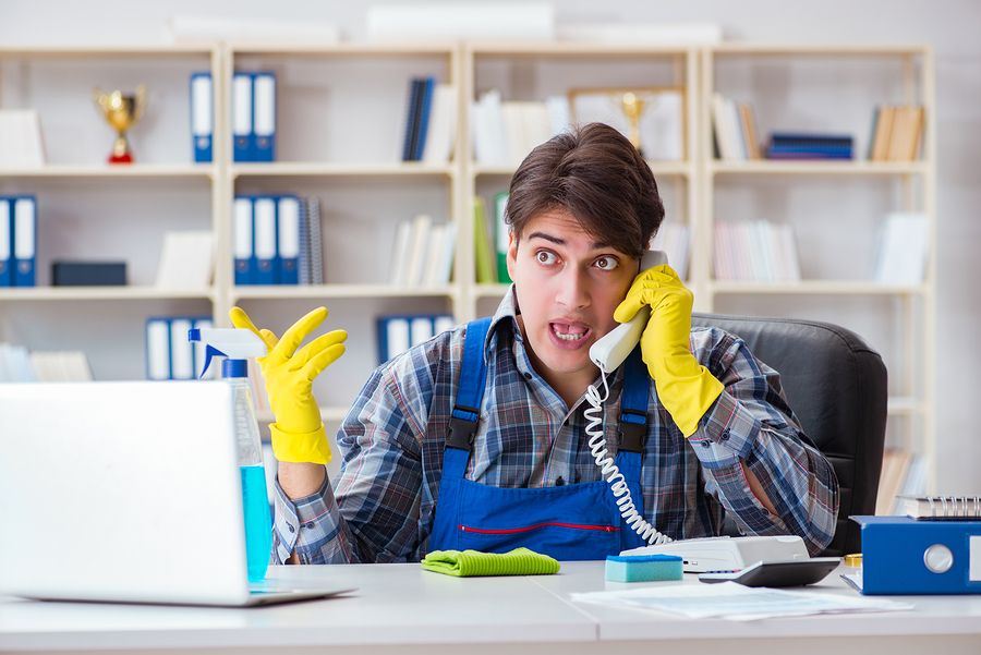 A man calling a house cleaner in melbourne